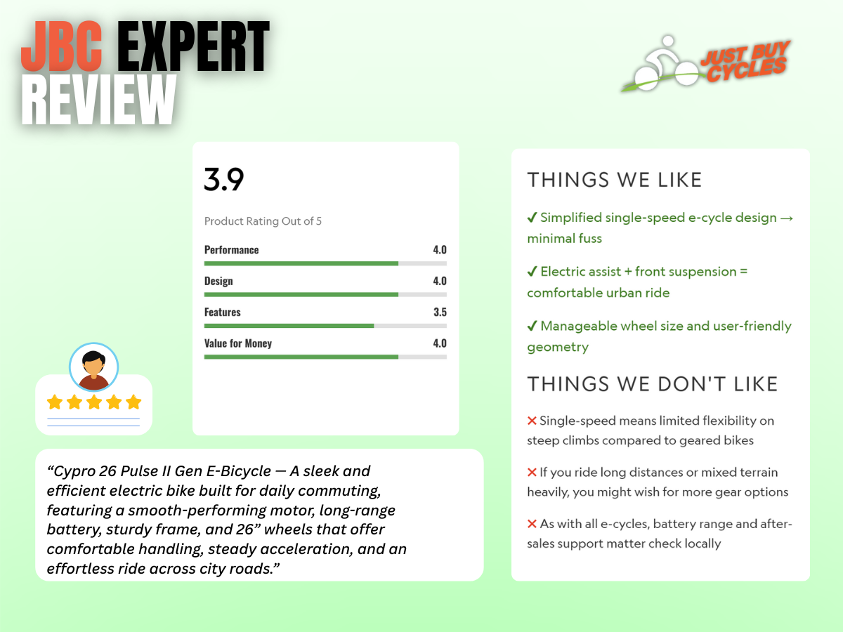 Cypro 26 Pulse II Gen E-Bicycle