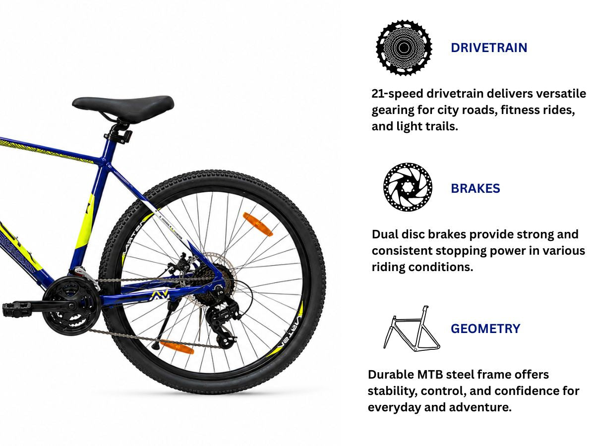 Astra 27.5 Vandal MLO 21 Spd FS D/Disc Bicycle