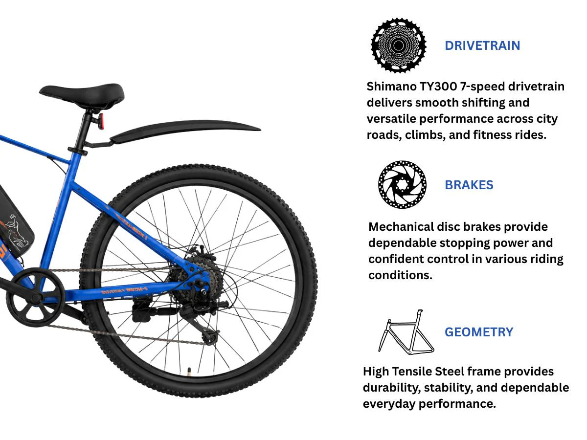 EMotorad Legend 7-Speed E-Bicycle