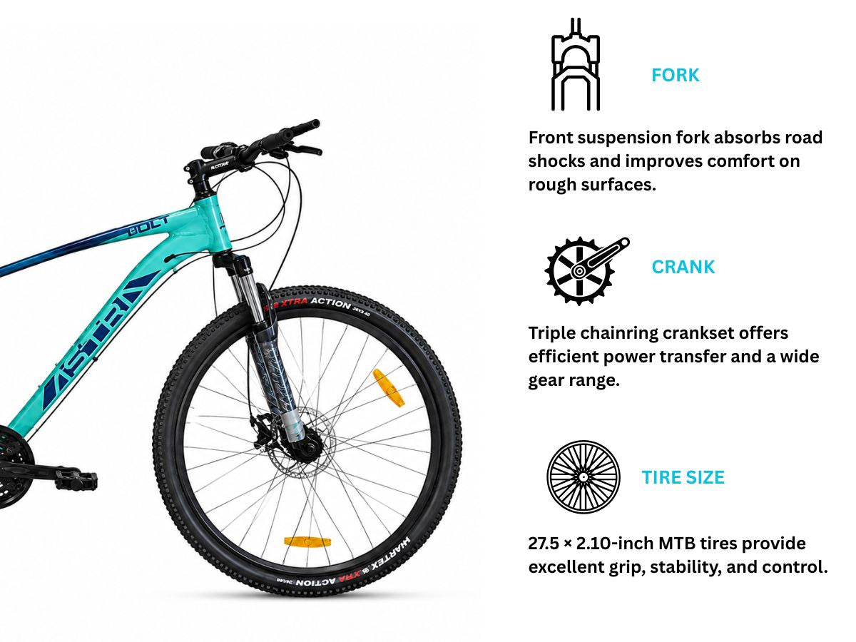 Astra 27.5 Bolt 21-Speed FS D/Disc Bicycle