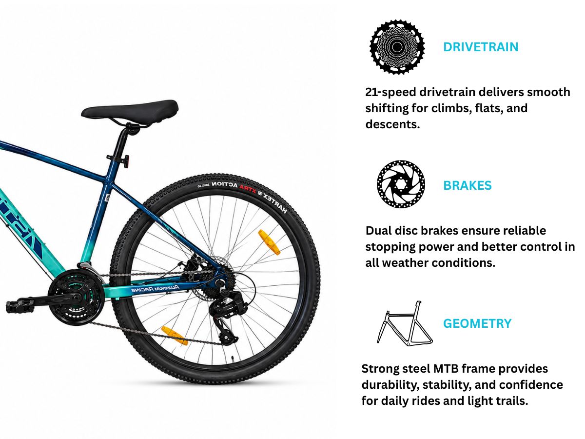 Astra 27.5 Bolt 21-Speed FS D/Disc Bicycle