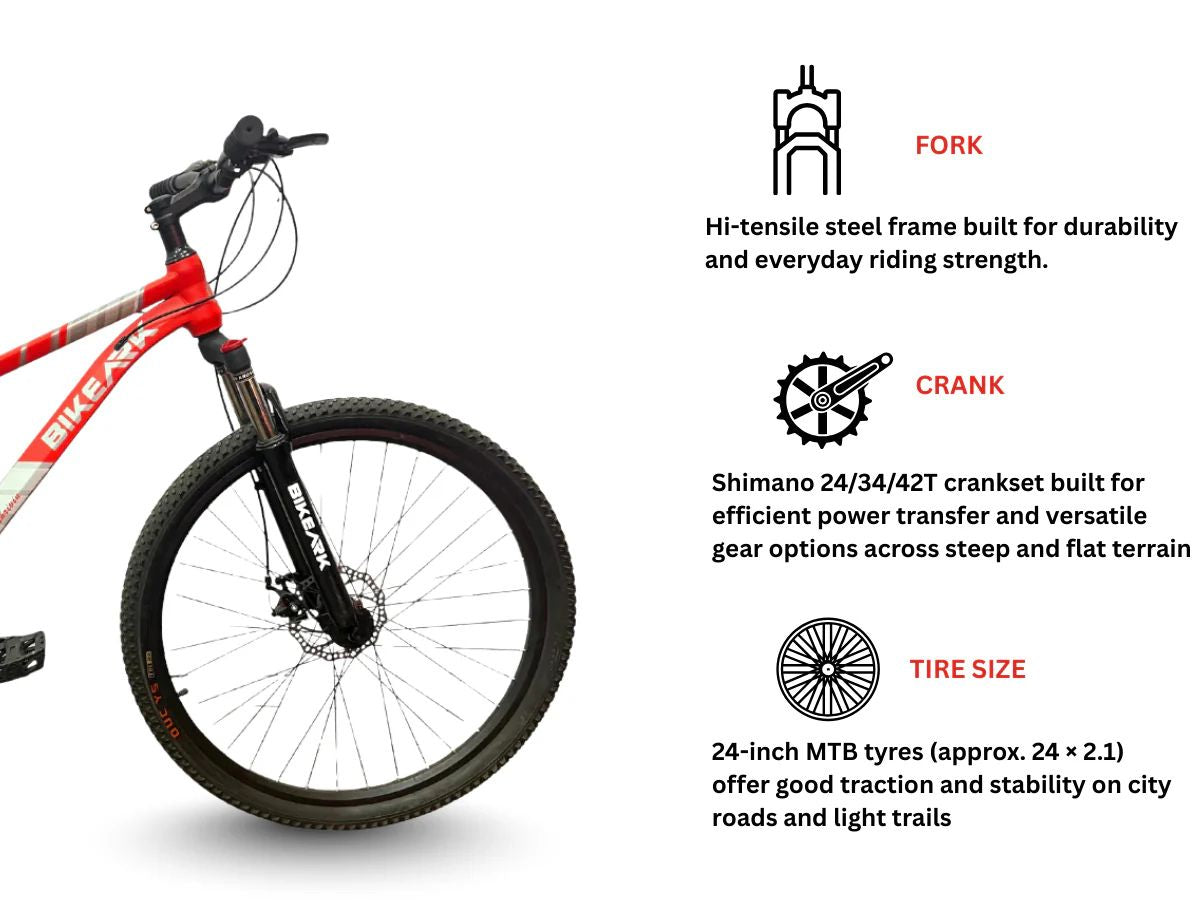 Bike Ark 24 Vibe 21-Spd FS D/Disc Bicycle