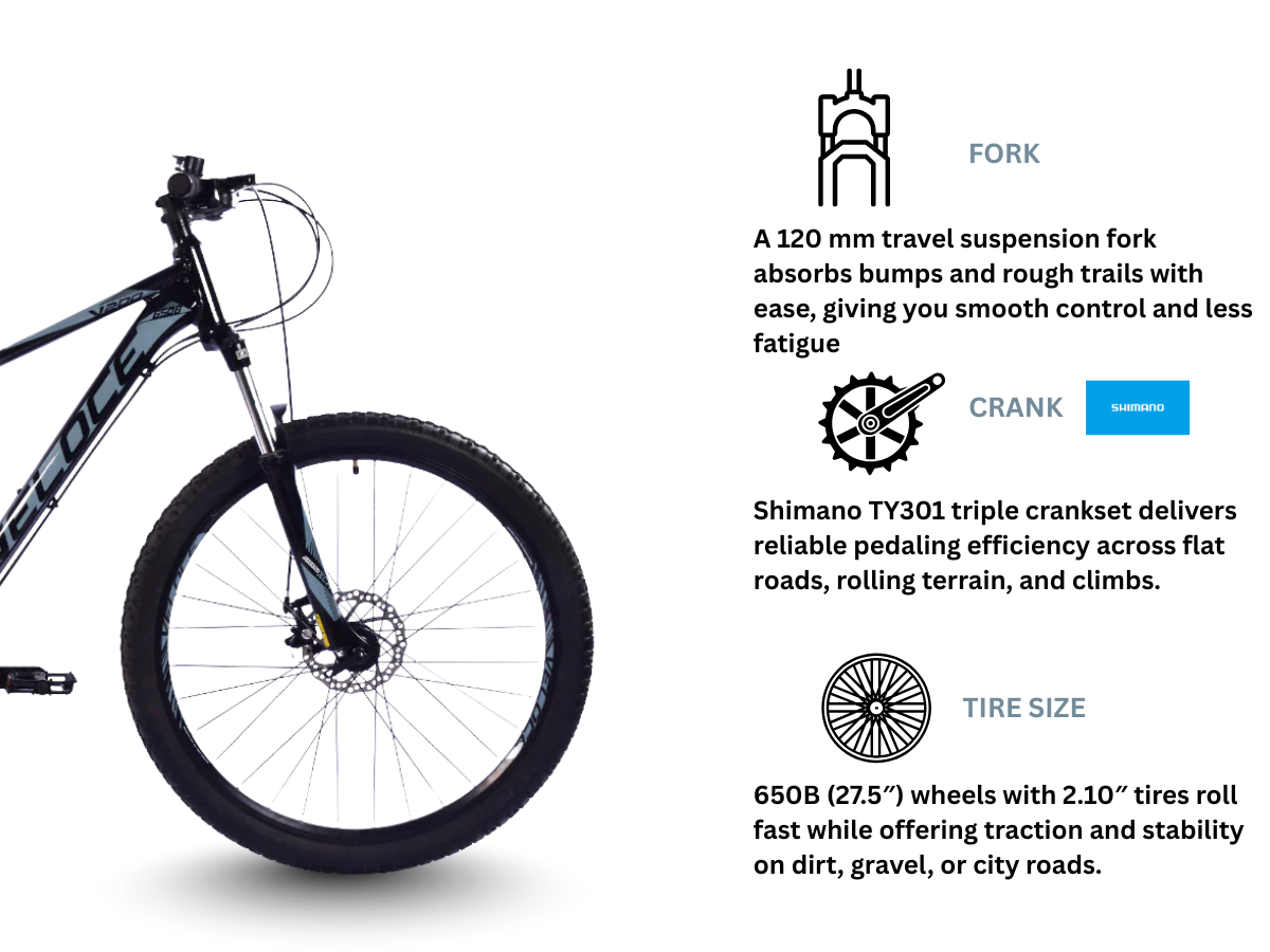 Veloce 27.5 V200 24 SPD FS D/Disc Bicycle