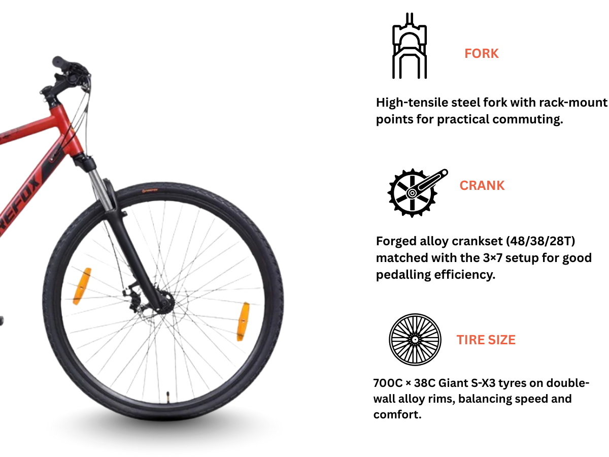 Firefox 700C Drift Plus FS 21 SPD D/Disc Bicycle