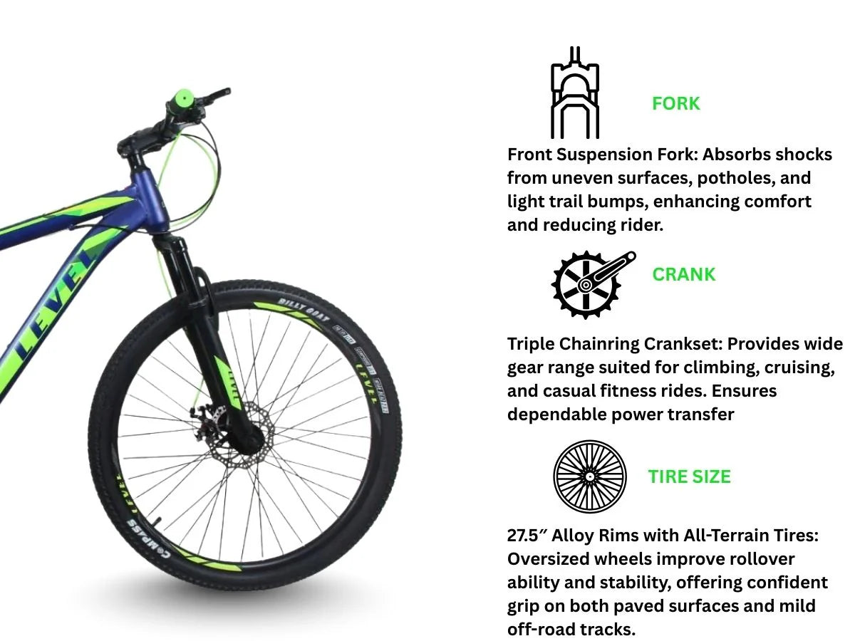Cosmic 27.5 Level Mondo 21 Spd Bicycle