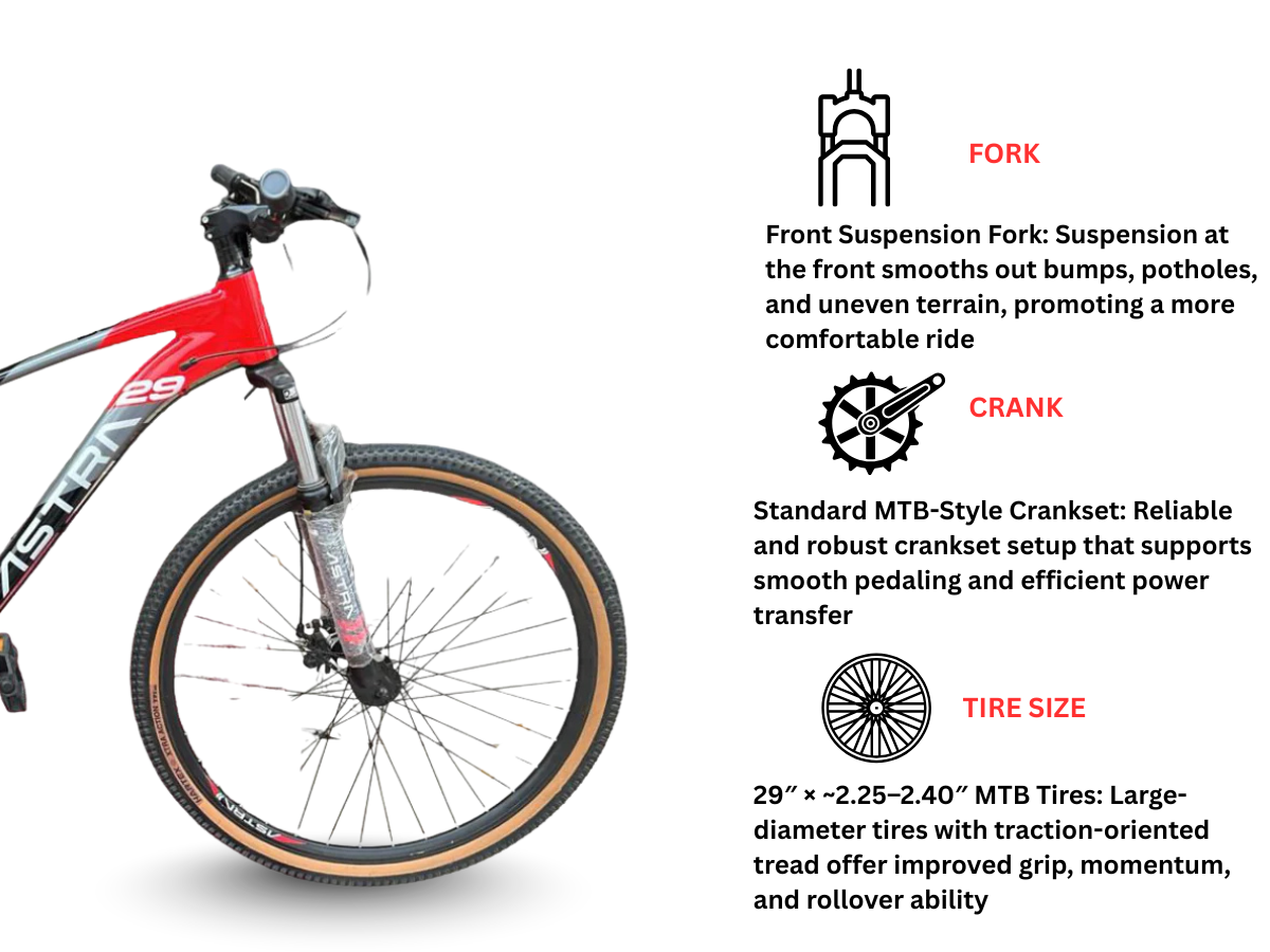 Astra 29 Bolt 21 Spd FS D/Disc Bicycle