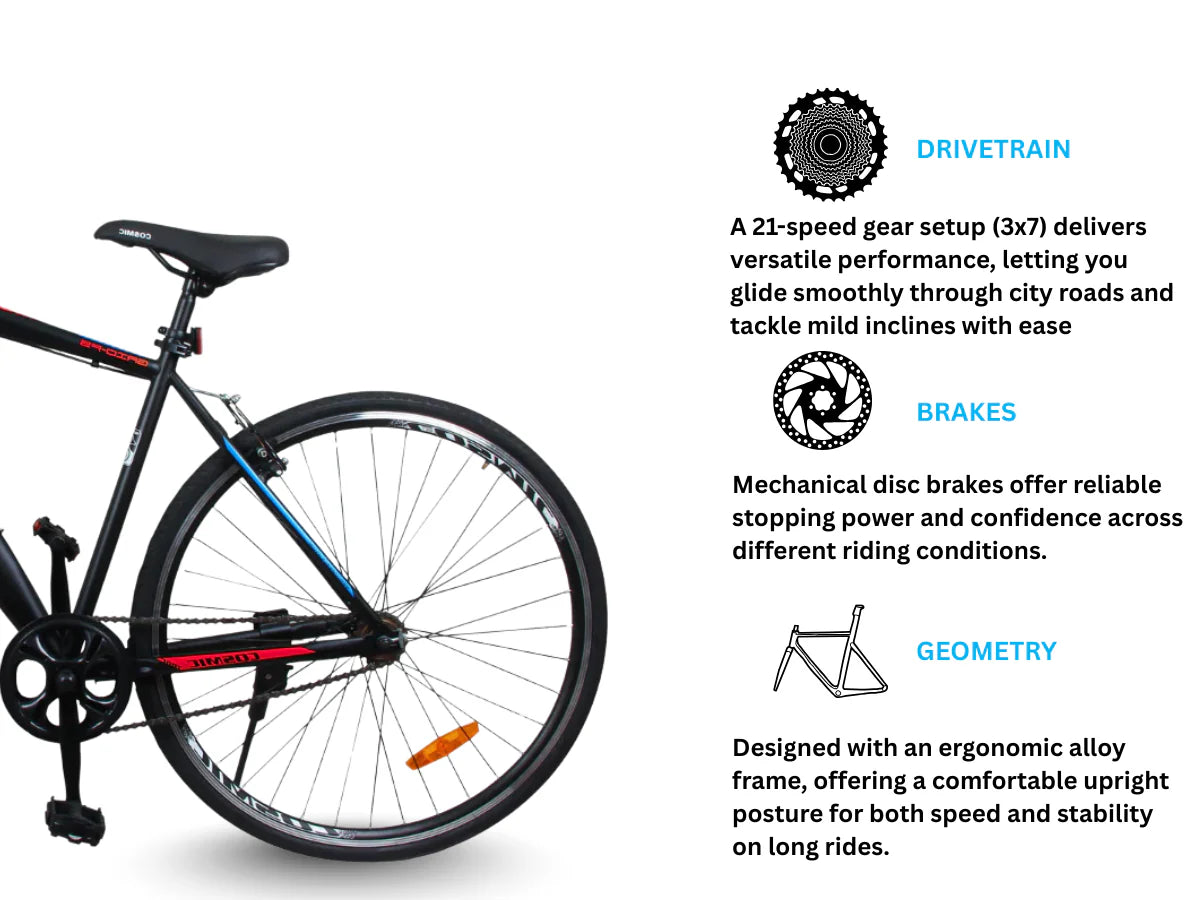 Cosmic 700C Grid Rigid Bicycle