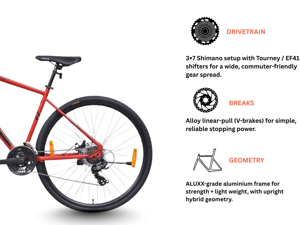 Firefox 700C Drift Plus FS 21 SPD D/Disc Bicycle