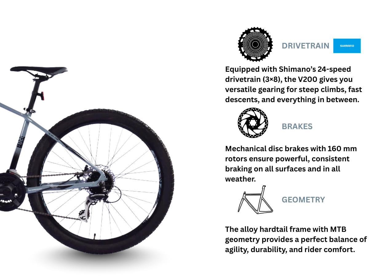 Veloce 27.5 V200 24 SPD FS D/Disc Bicycle