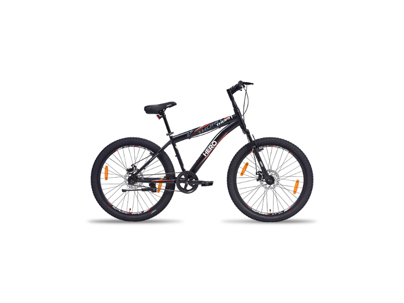 Hero Black Thorn 26T Bicycle for 13 years with Double disc brakes