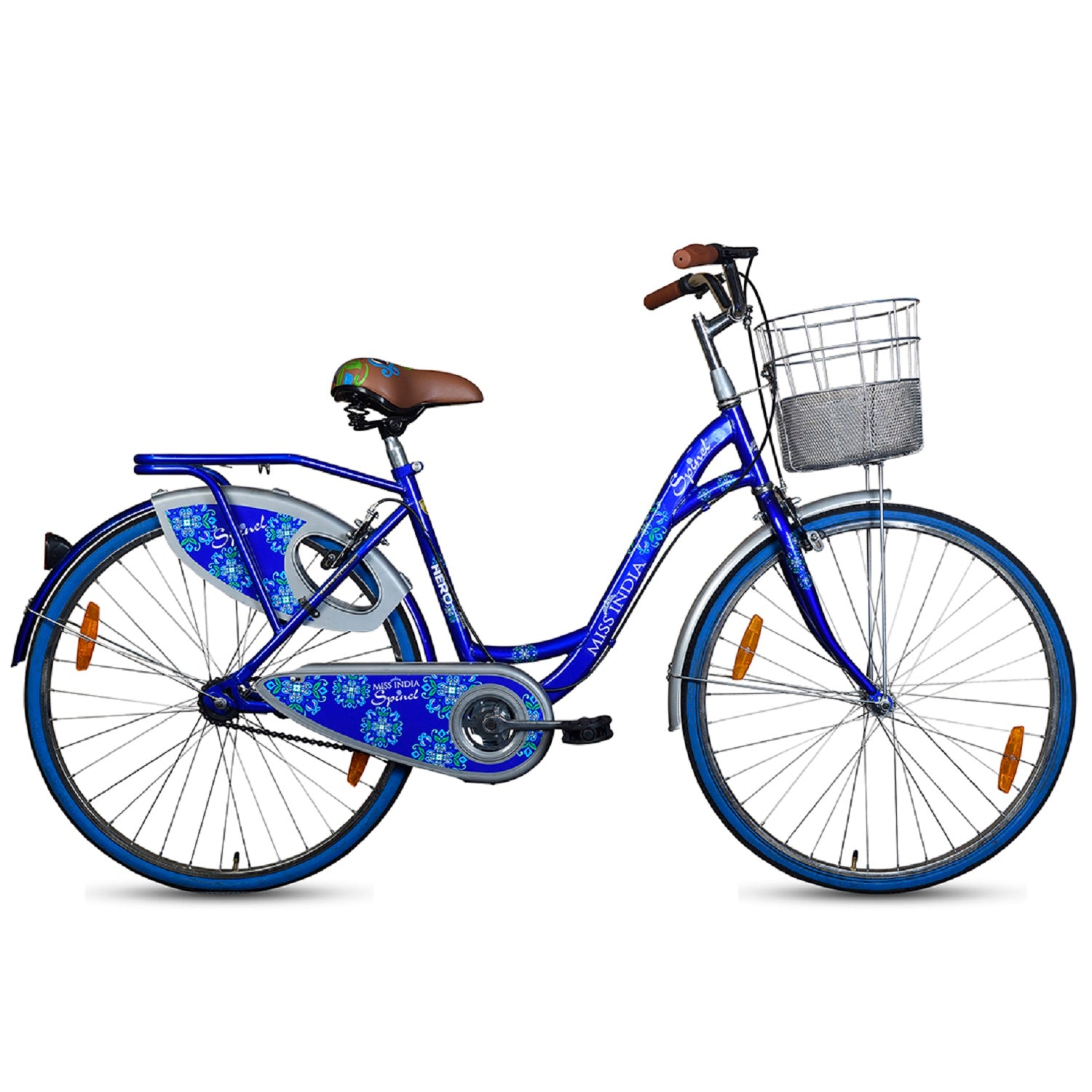 Hero Blue Spinel 26T Bicycycle for 13+ years with storage basket
