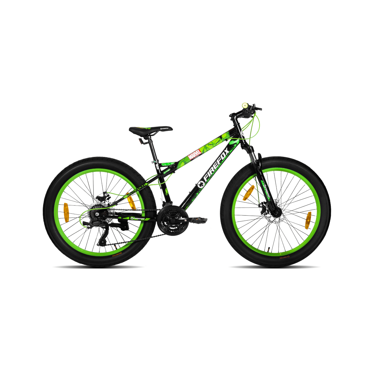 Firefox Green Hulk 21T Bicycle for 9 to 13 years with JAK 7