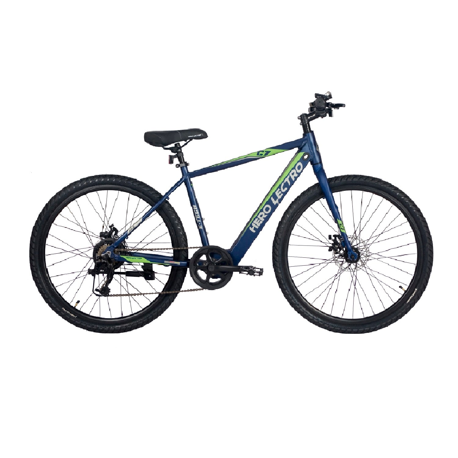 Hero Blue Lectro Bicycle for 13+years with Front Disk Brake Rear V Brake