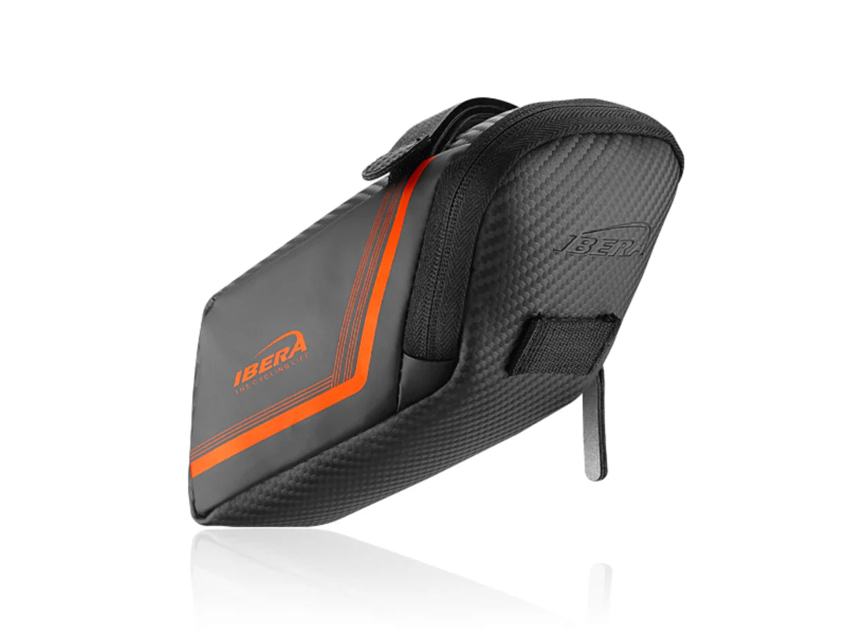 Ibera SeatPak Saddle Bag SB16M Black/Orange