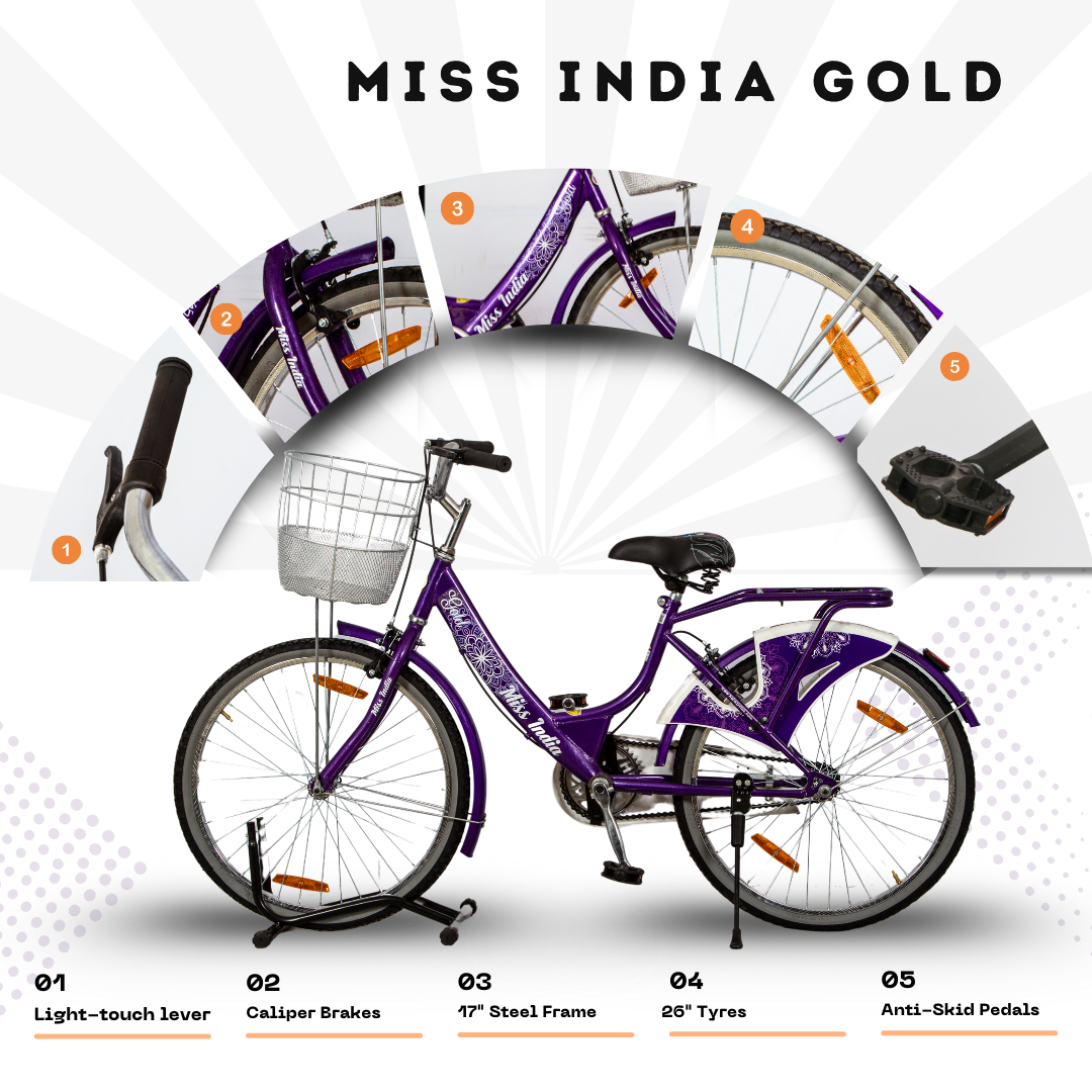 Hero 26 Miss India Gold Ladies Bicycle