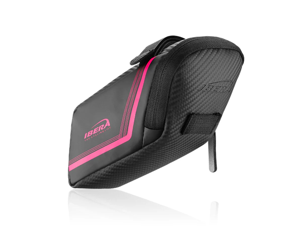 Ibera SeatPak Saddle Bag SB16S Black/Pink
