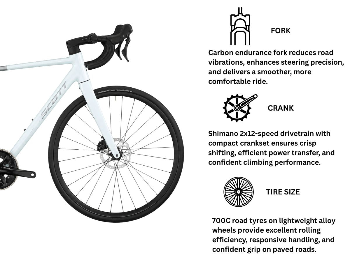 Scott Speedster 10 Cumulus White Endurance Road Bike