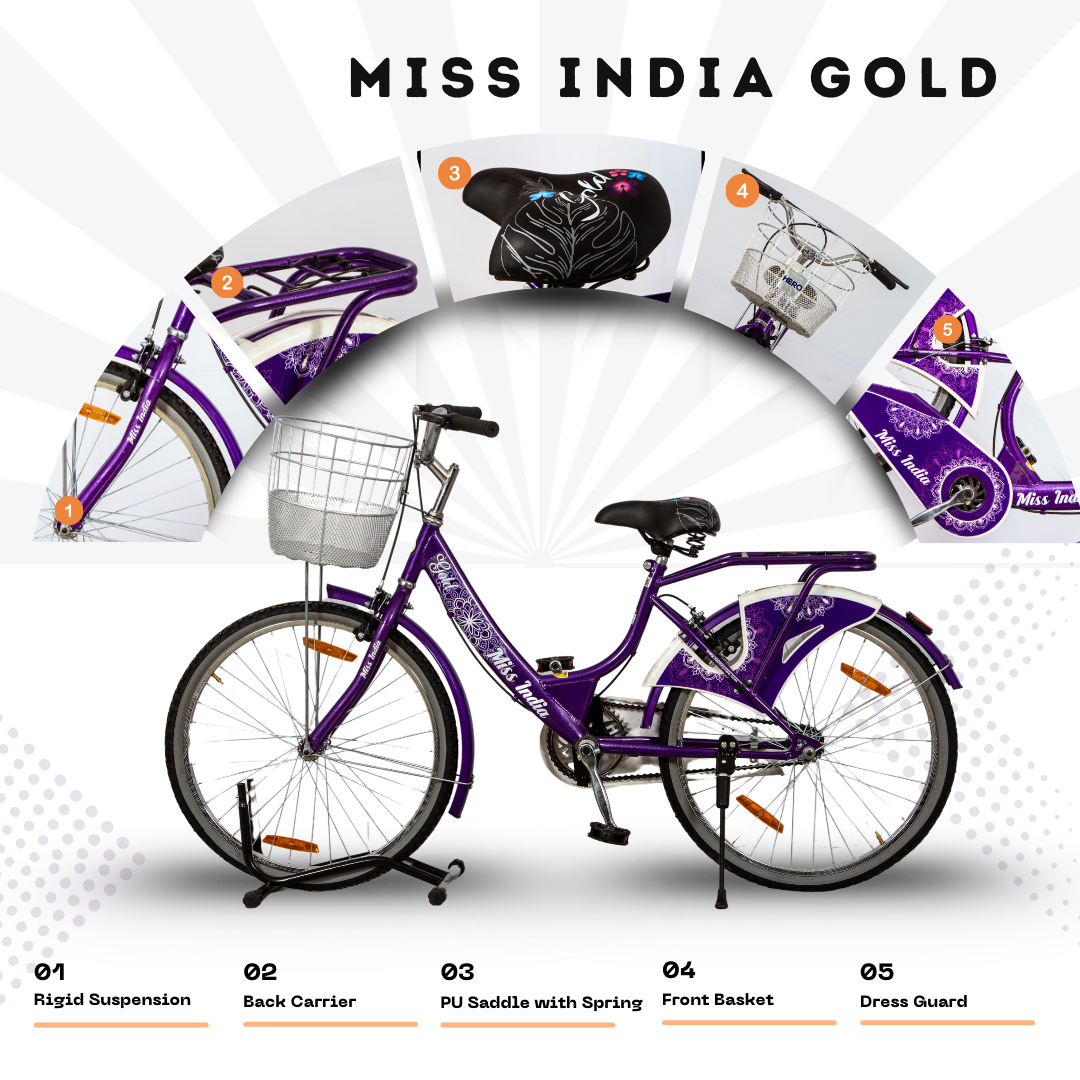 Hero 26 Miss India Gold Ladies Bicycle