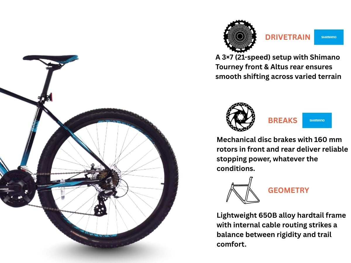 Veloce 27.5 V100 21 SPD FS D/Disc Bicycle