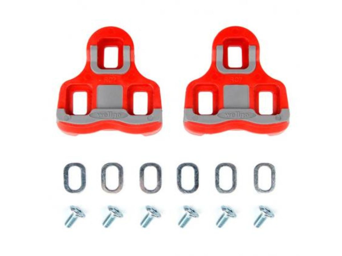 Wellgo RC-7B Cleat for Road Pedal (KEO Compatible) - Red/Grey
