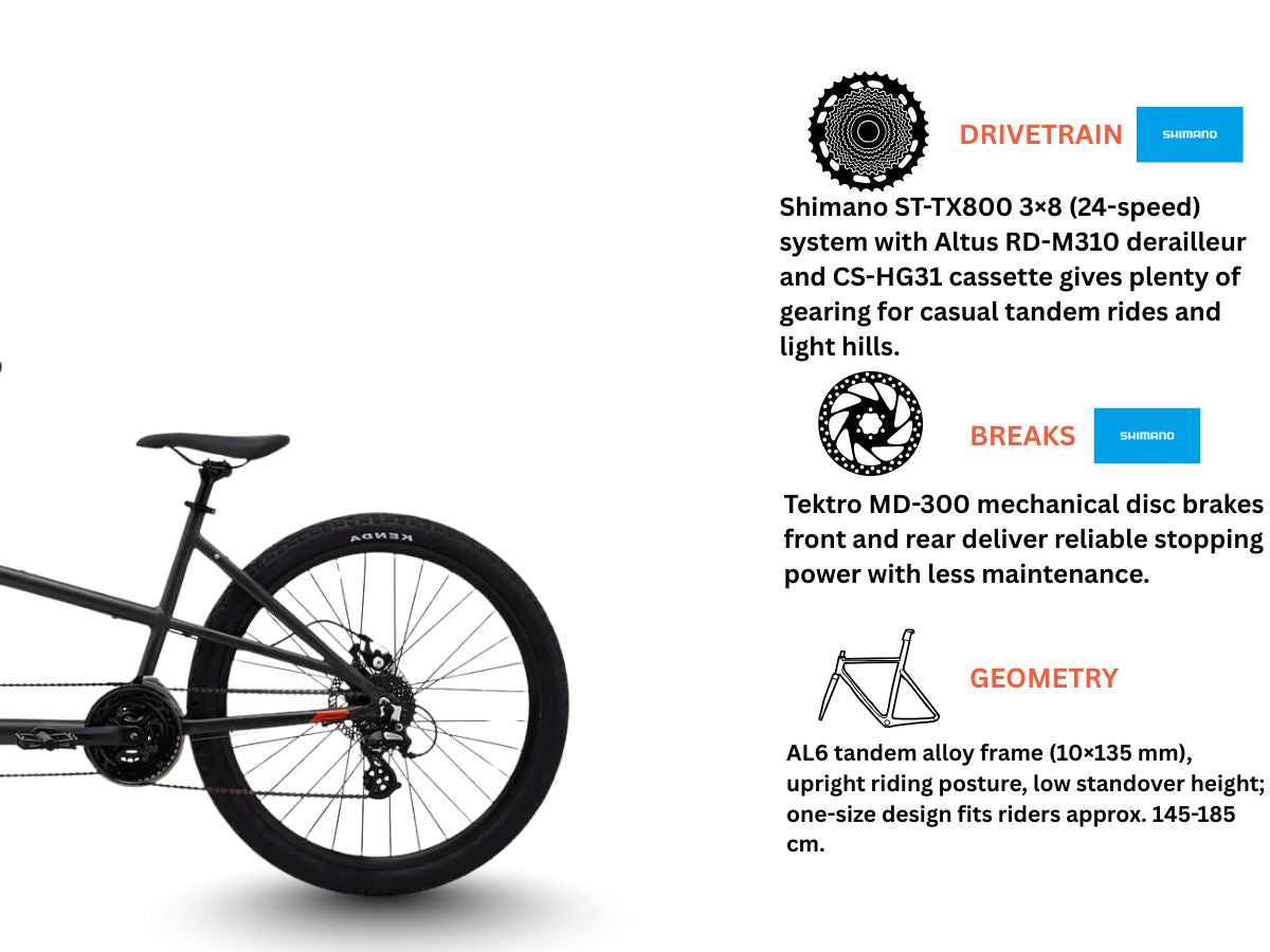 Polygon Impression AX Disc Tandem Bicycle