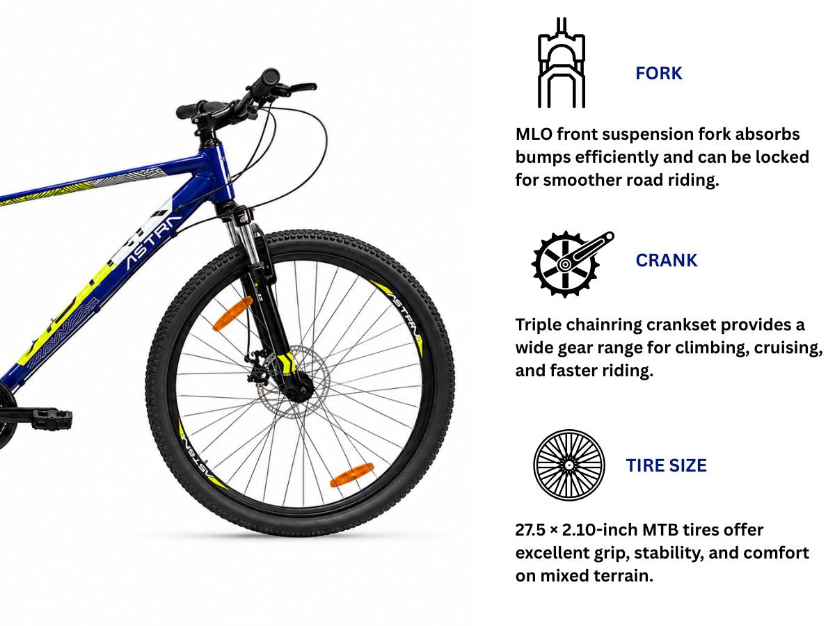 Astra 27.5 Vandal MLO 21 Spd FS D/Disc Bicycle