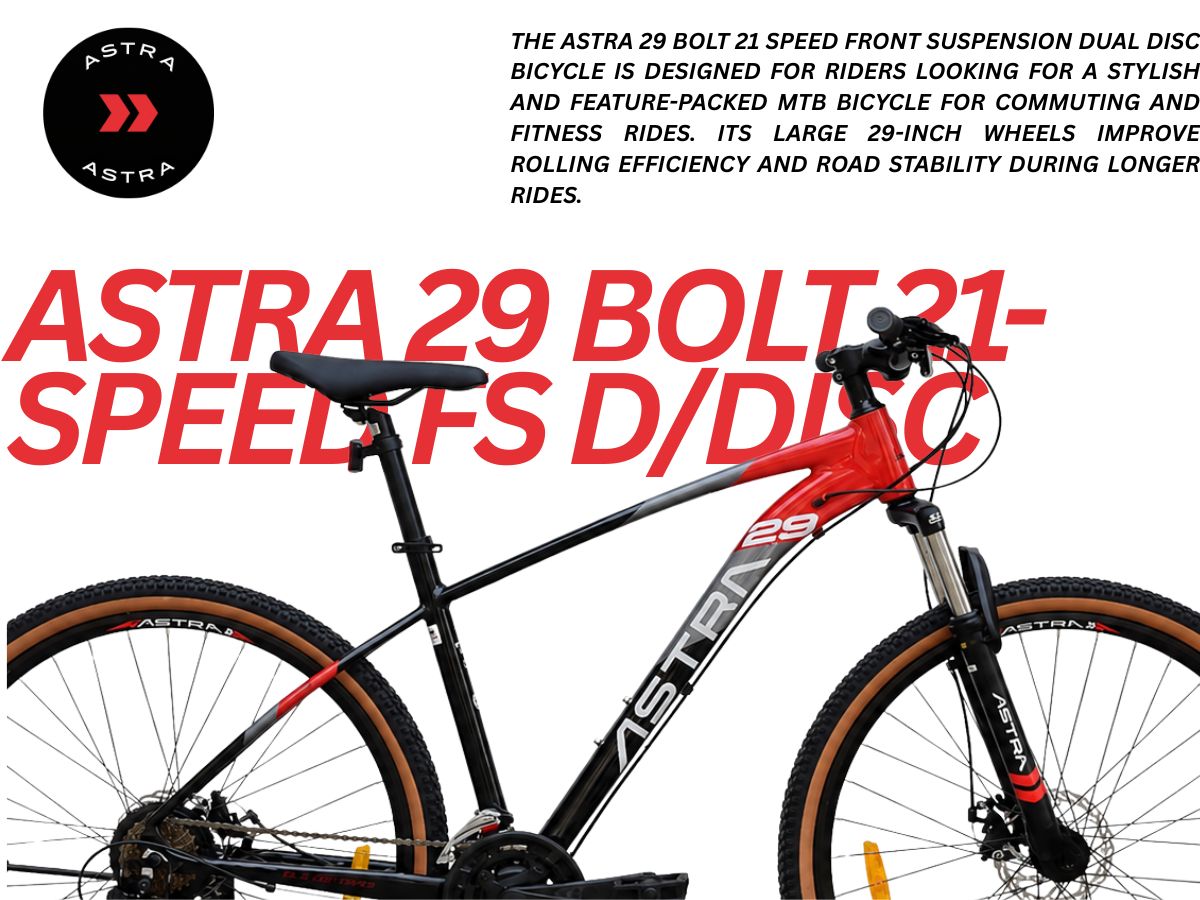 Astra 29 Bolt 21 Spd FS D/Disc Bicycle