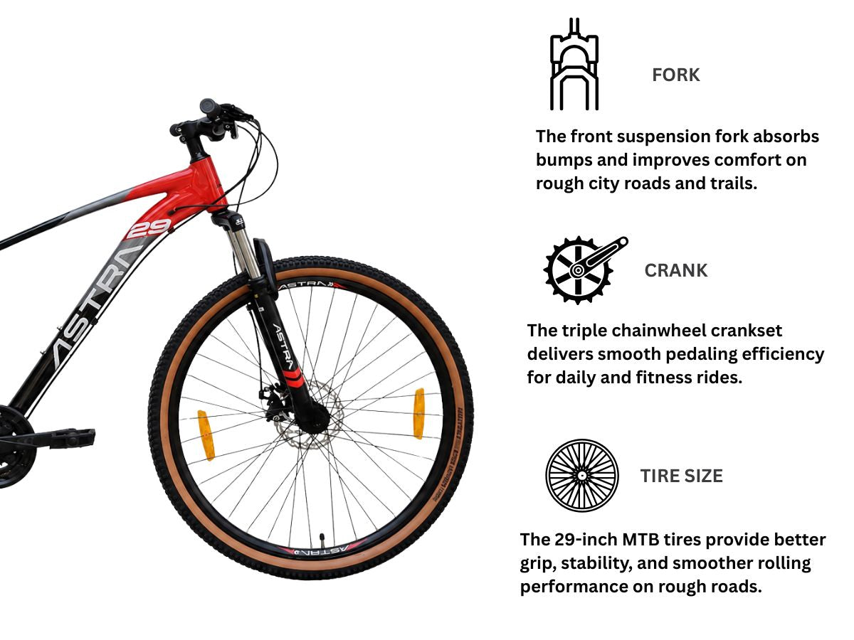 Astra 29 Bolt 21 Spd FS D/Disc Bicycle