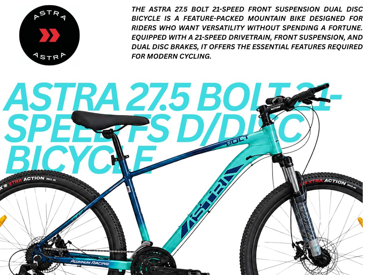 Astra 27.5 Bolt 21-Speed FS D/Disc Bicycle