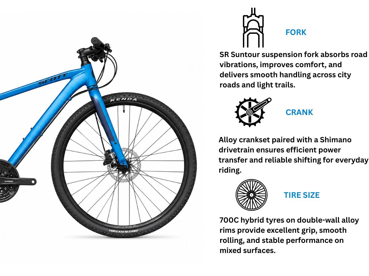 Scott 700C Sub Cross J1 Mistic Dark Blue Hybrid Bike