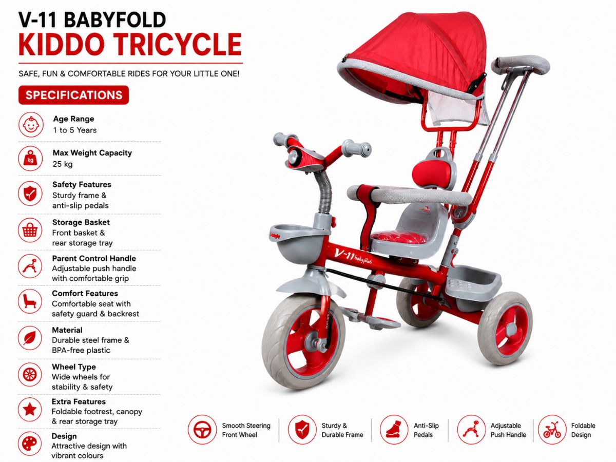 Baby Cute V11 Hood &amp; Navigator Tricycle