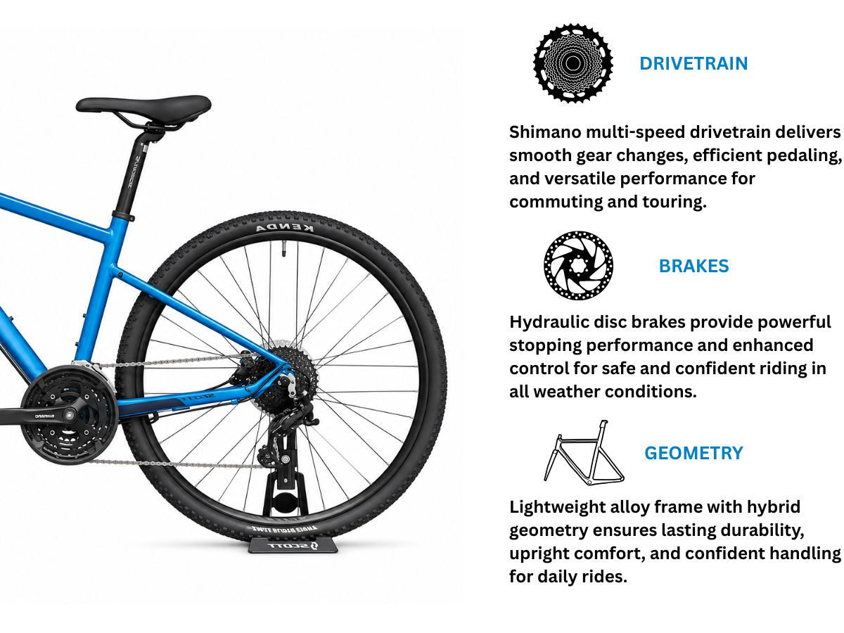 Scott 700C Sub Cross J1 Mistic Dark Blue Hybrid Bike