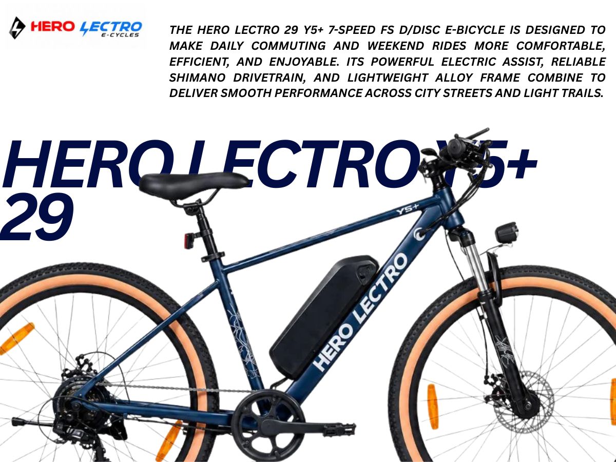 Hero Lectro 29 Y5+ 7-Speed FS D/Disc E-Bicycle