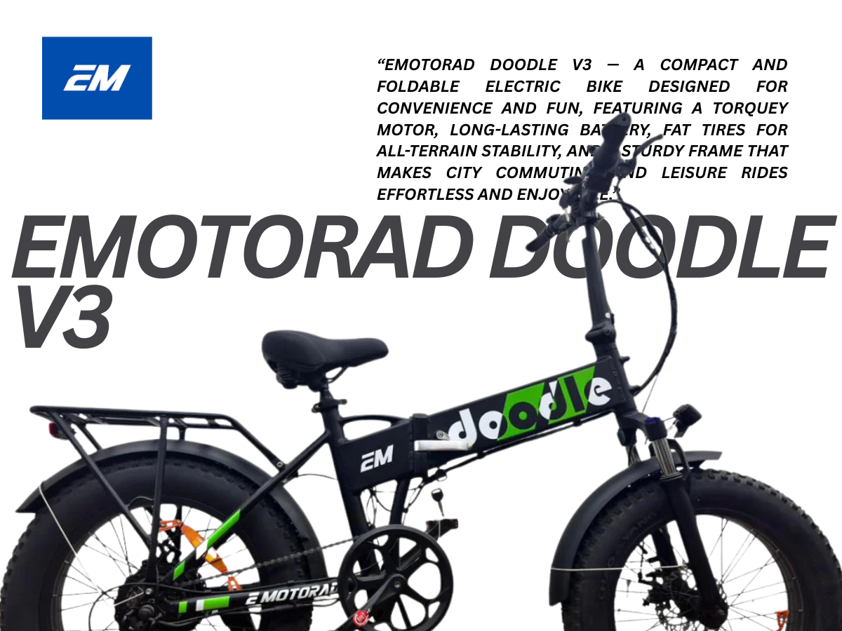 EMotorad Doodle V3 Foldable E-Bicycle