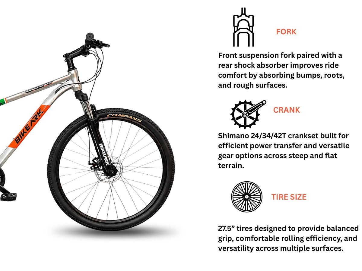 Bike Ark 27.5 Armor 21-Spd FS D/Disc Bicycle