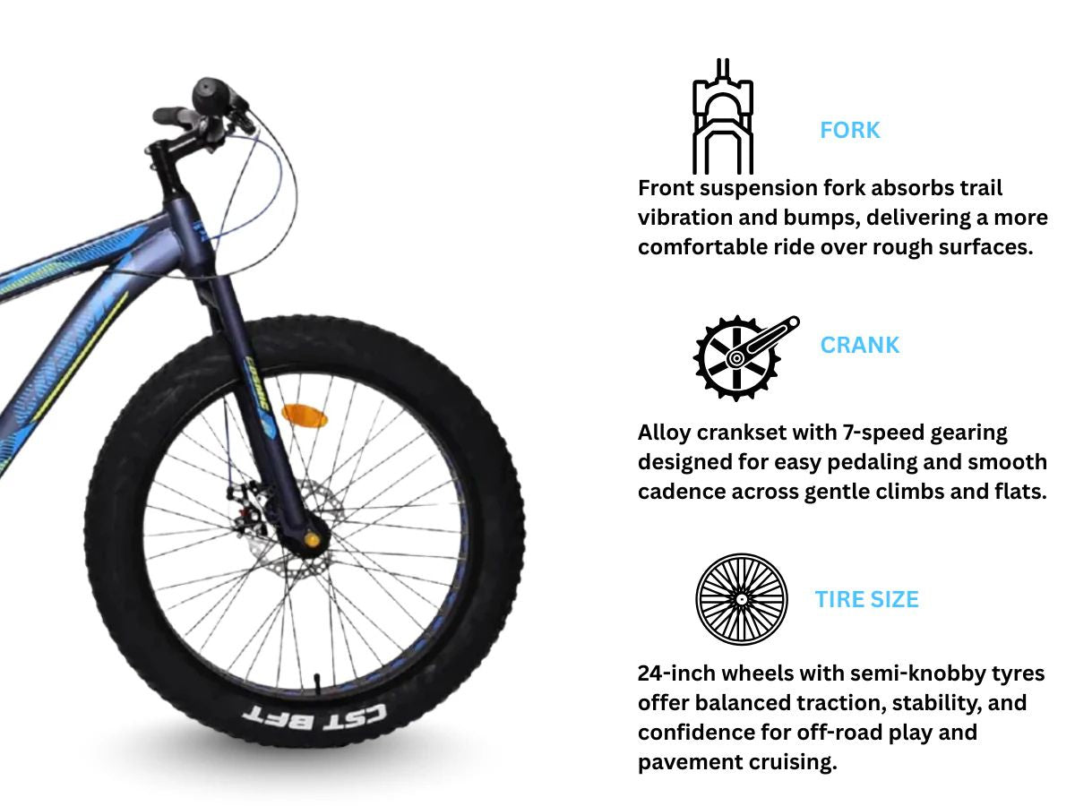 Cosmic 24 Fatso 7-Speed Disc Bicycle