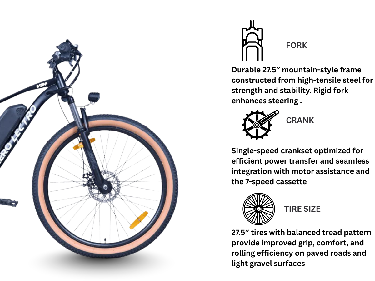 Hero Lectro 27.5 Y5+ FS D/Disc 7-Speed E-Bicycle