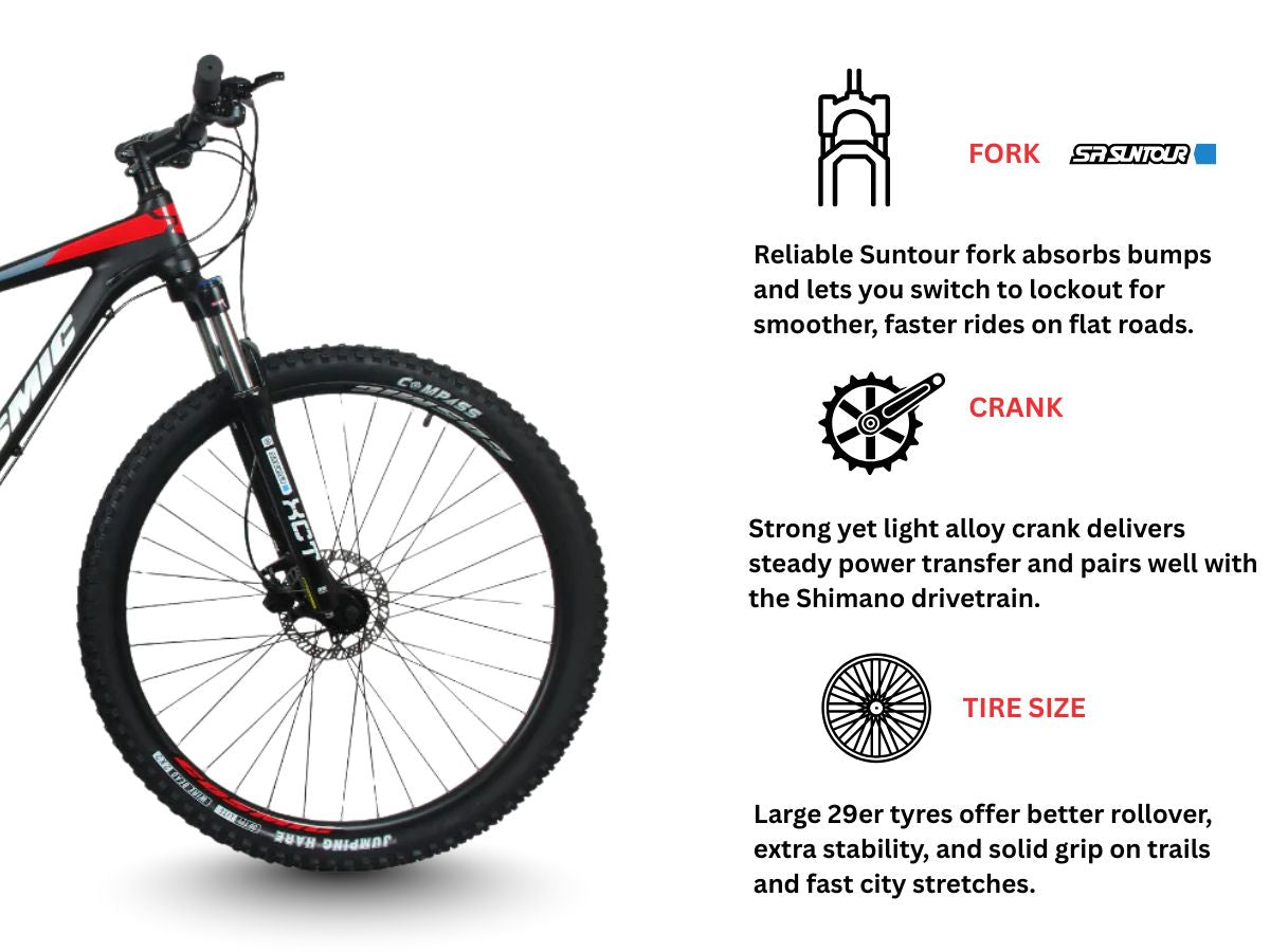 Cosmic 29 Cospro M2 Alloy 16-Speed Dual Disc Bicycle