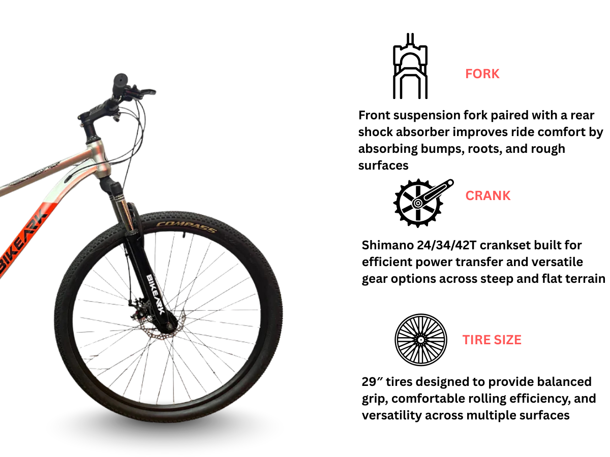 BikeArk 29 Armor 21 Spd FS D/Disc Bicycle