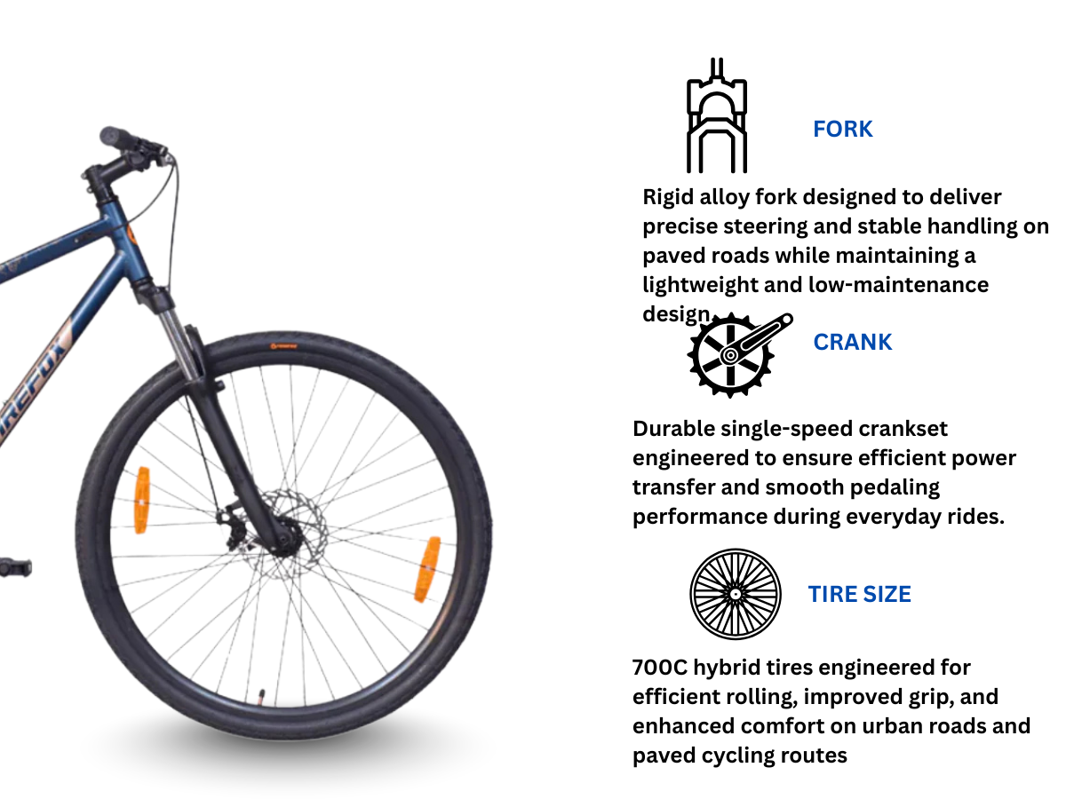 Firefox 700C Rush SS FS D/Disc Bicycle