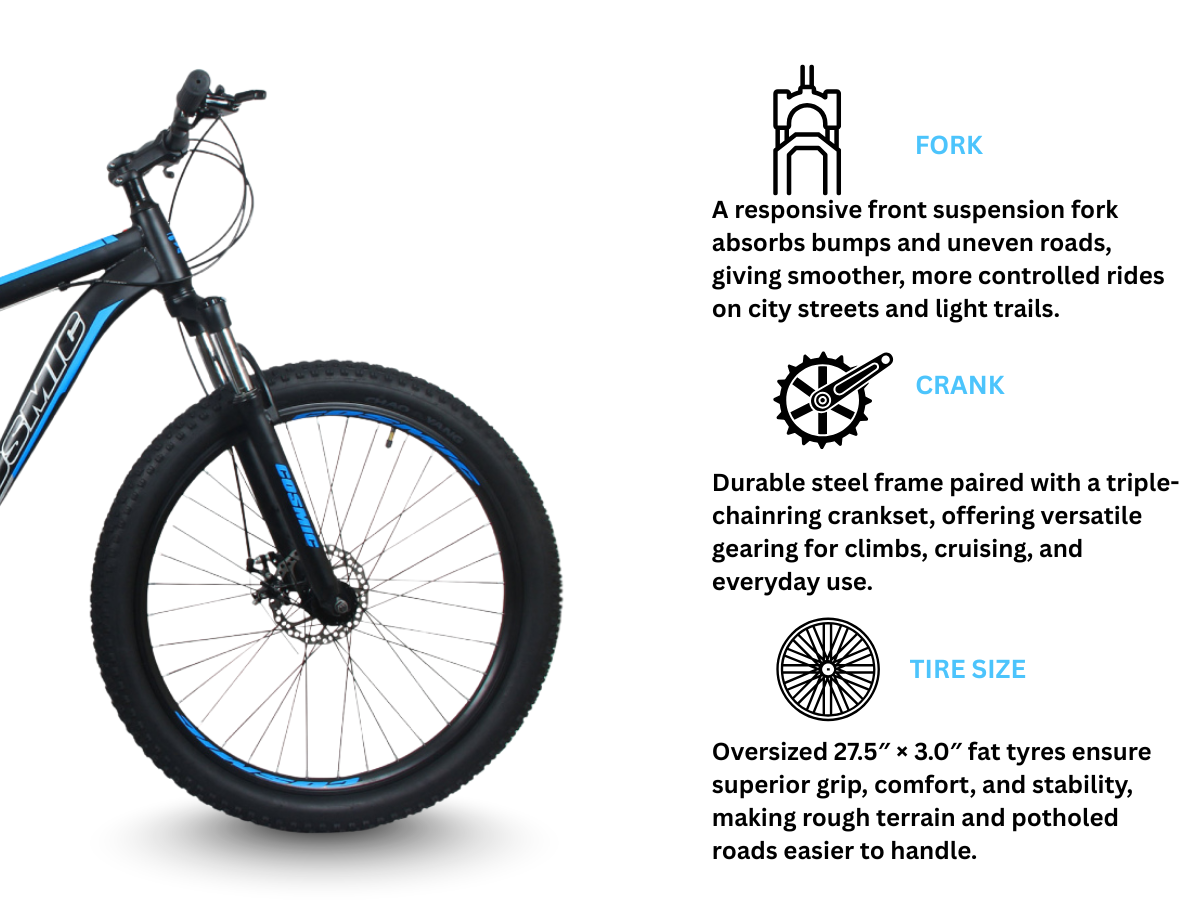 Cosmic 27.5 Fatso 21 Speed Bicycle