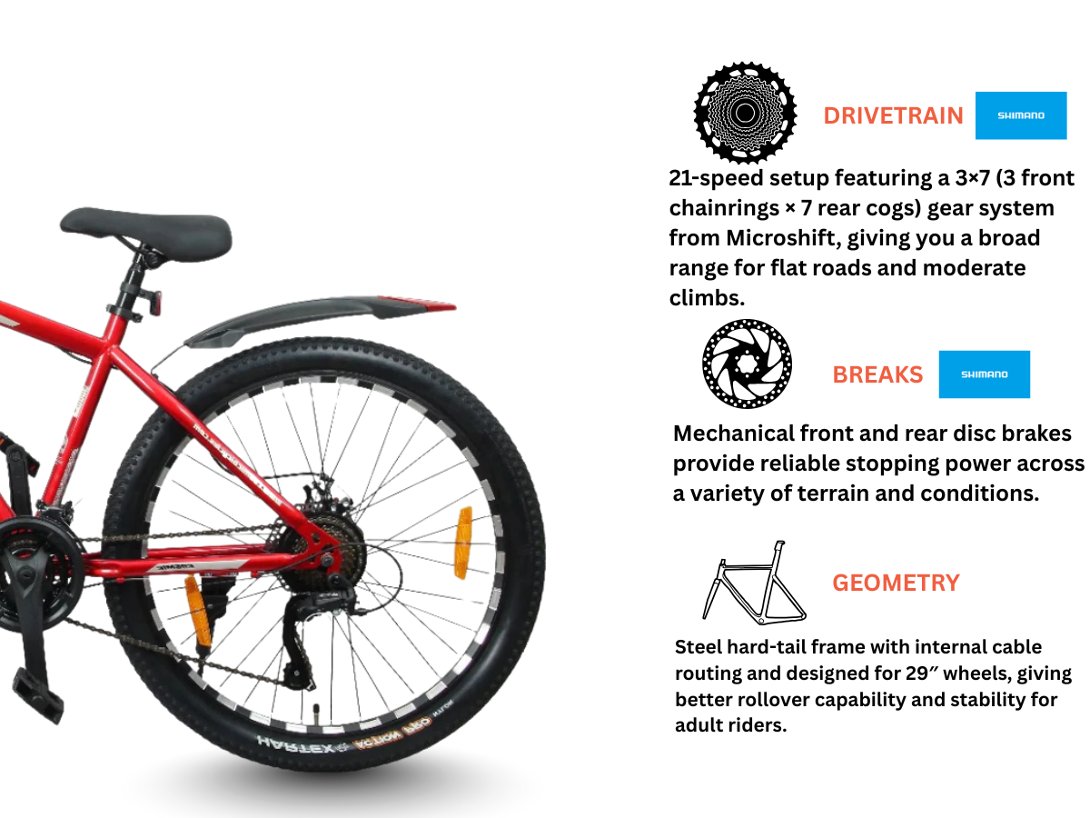 Cosmic 29 Troy 21-Speed FS D/Disc Bicycle