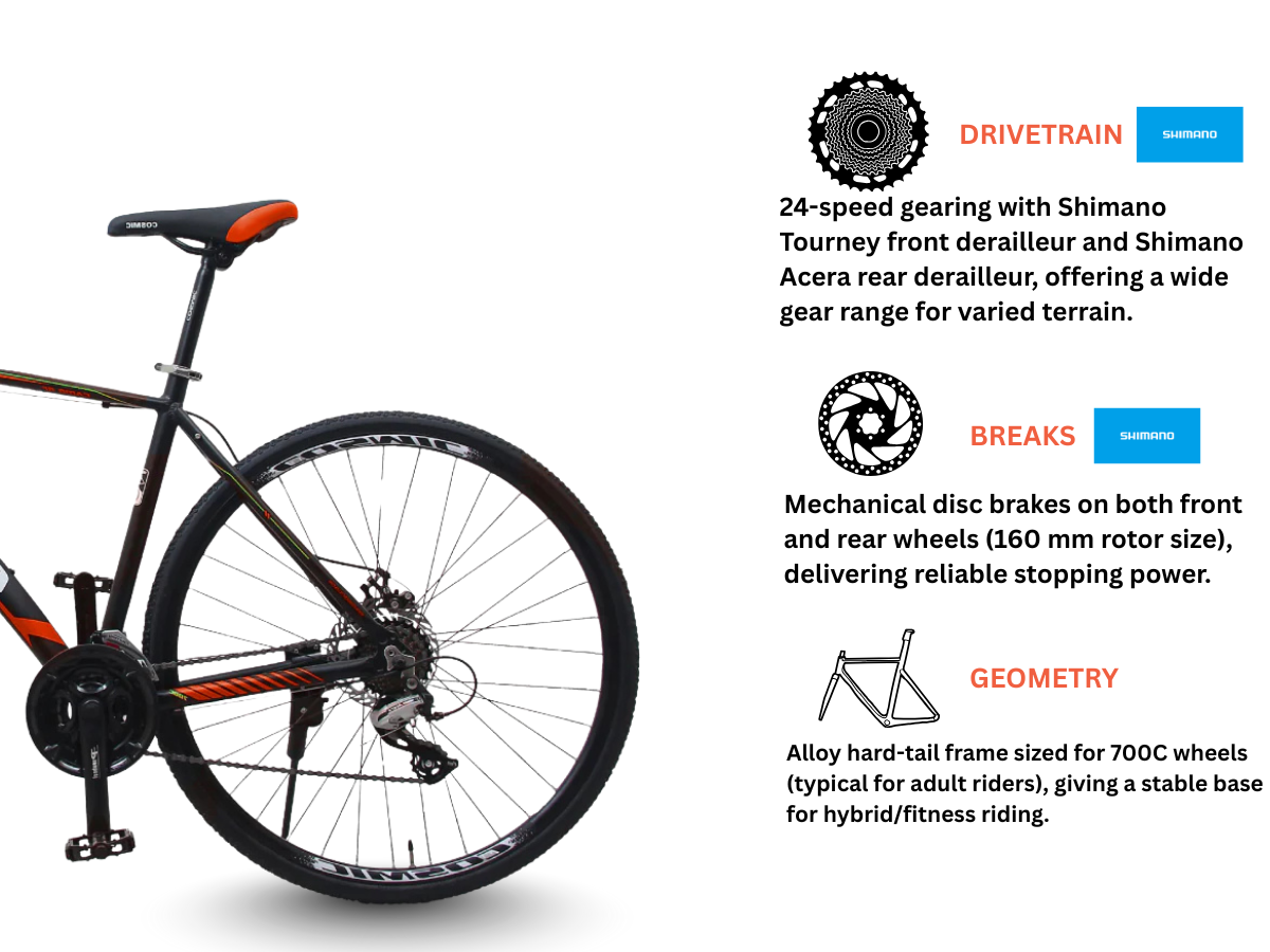 Cosmic 700C Camo RF 24 Speed Bicycle