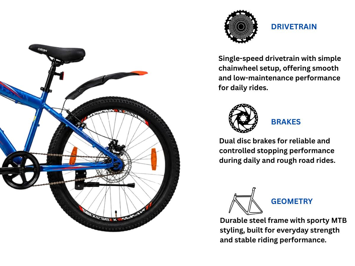 Hero 24 Thorn F Shox SS D/Disc Bicycle