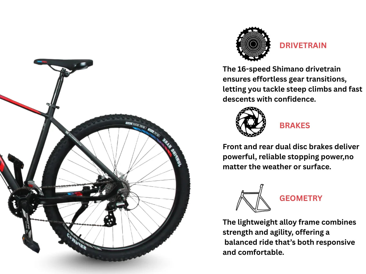 Cosmic 27.5 2800 Alloy 16-Speed D/Disc Bicycle