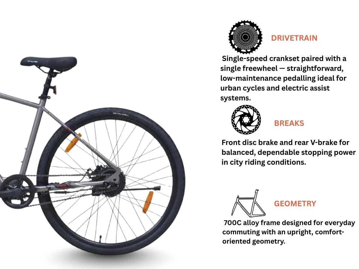 Hero 700C Lectro H3 SS E-Bicycle
