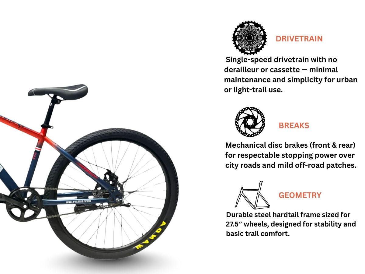 Bike Ark 27.5 Adrenaline FS SS D/Disc Bicycle