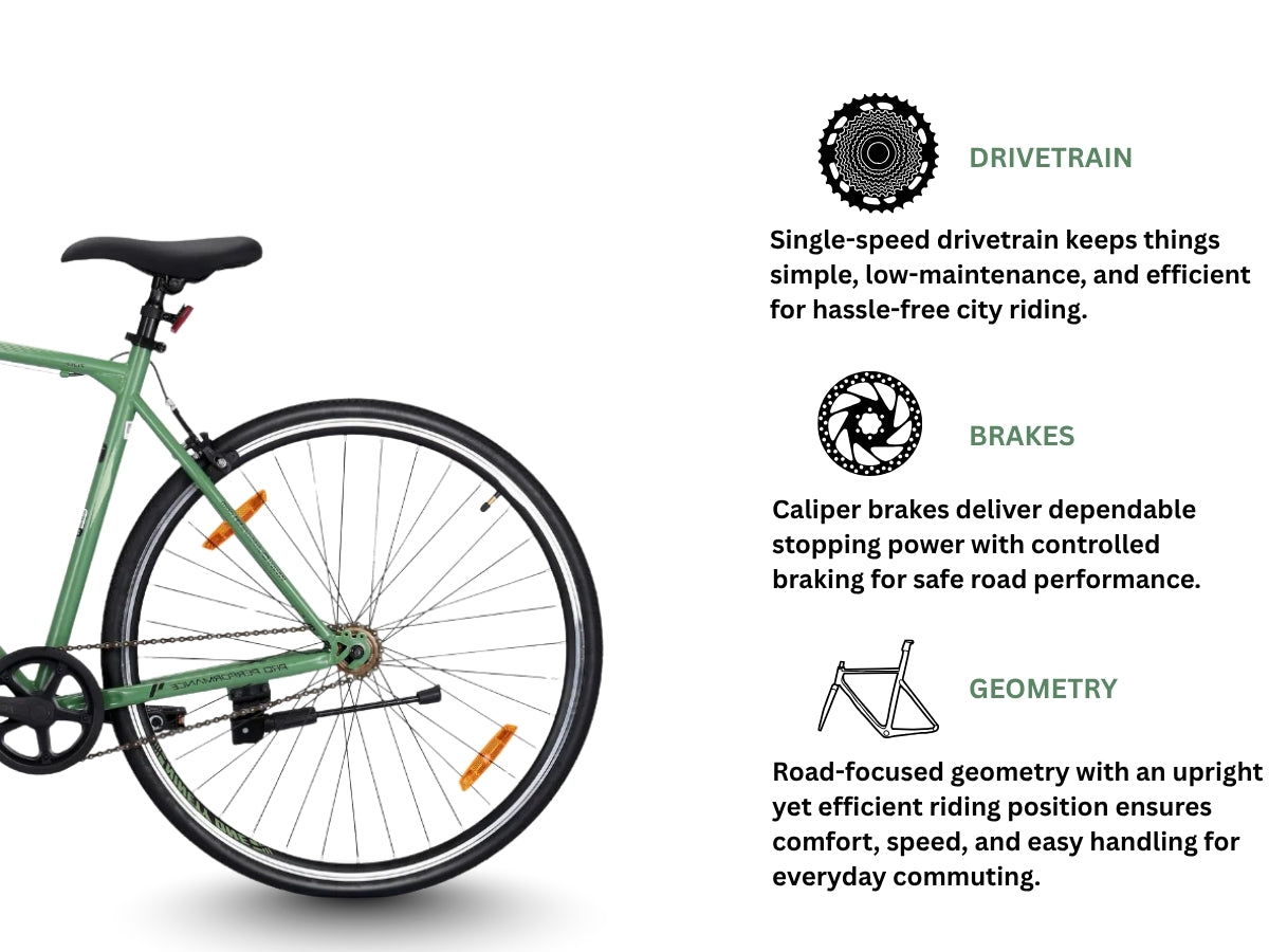 Ninety One 700C Single Speed Tracer Road Bicycle