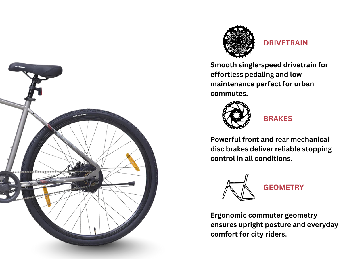 Hero 700C Lectro H3 PLUS SS E Bicycle