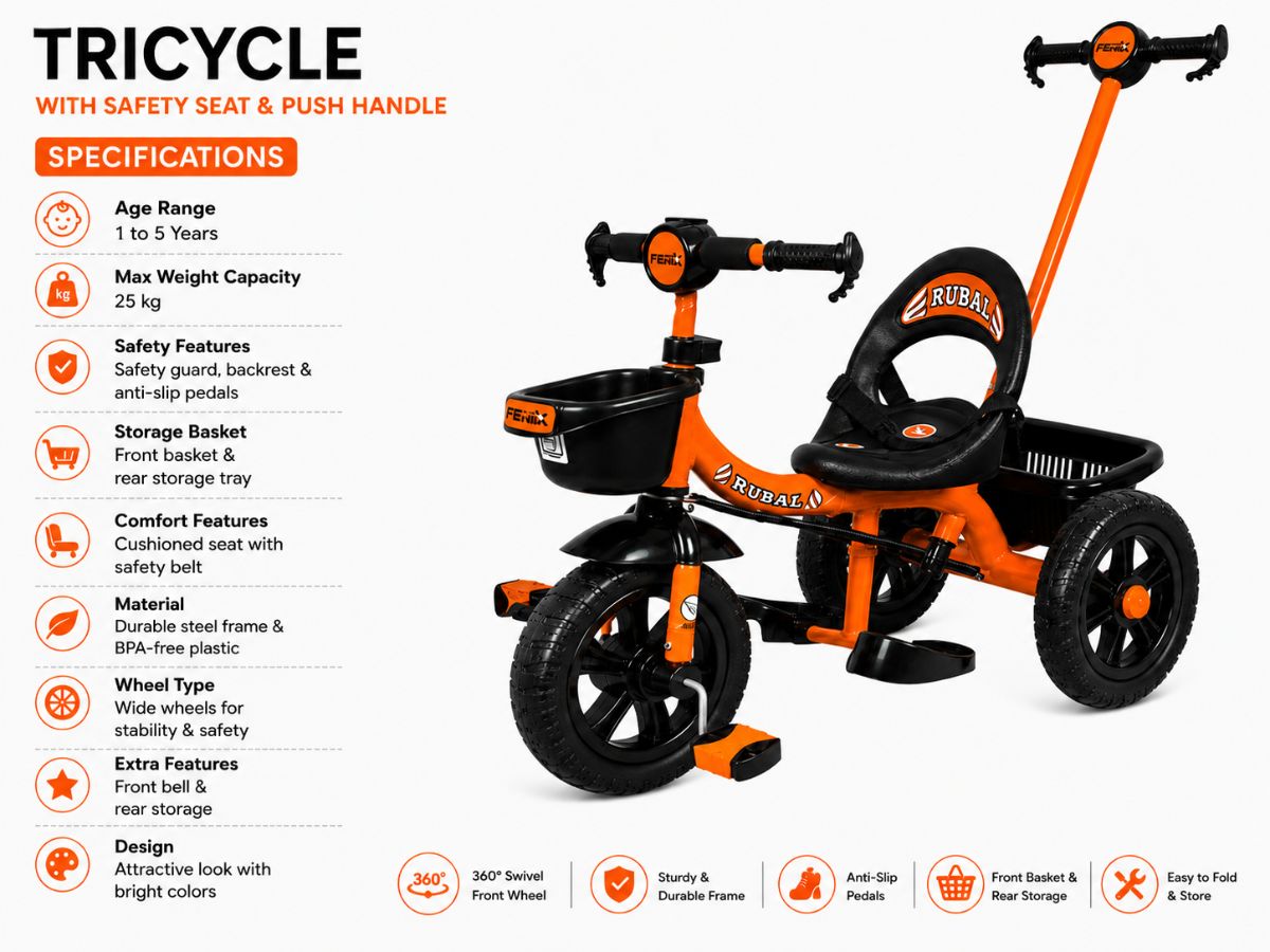 Four Diamond Rubal without Horn Tricycle